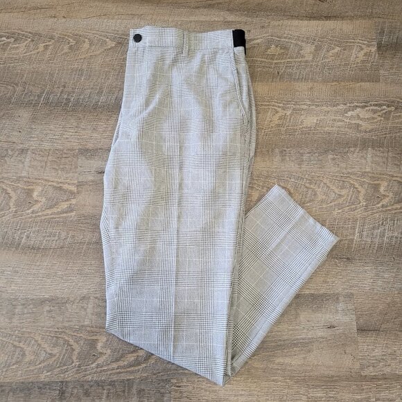 ZARA | Plaid Trousers Stretch Waist Dress Pants | Sz. XL - Picture 5 of 14